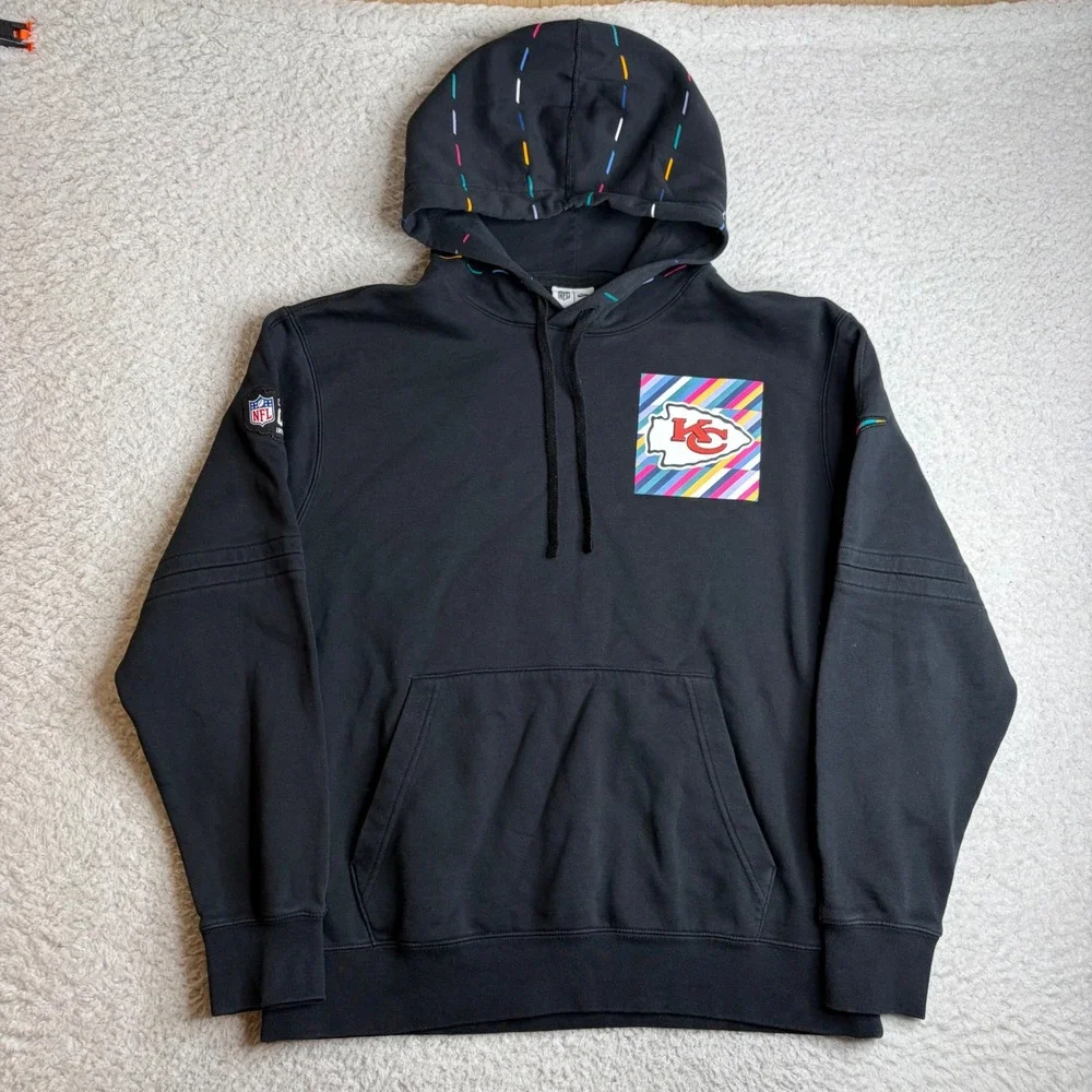 Nike NFL Kansas City Chiefs Crucial Catch Hoodie Black 01EZ-00A L